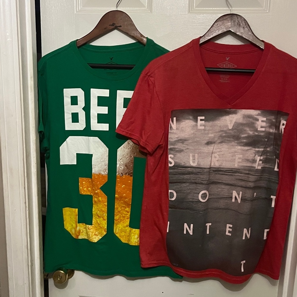 Graphic T-Shirts in Green and Red